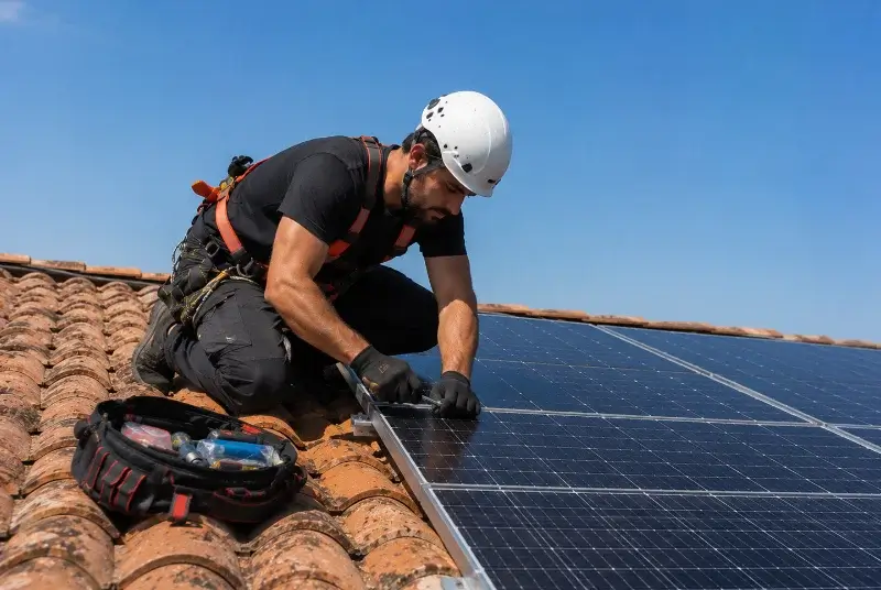 Maintenance et monitoring de panneaux solaires à Saint-Pierre-le-Vieux