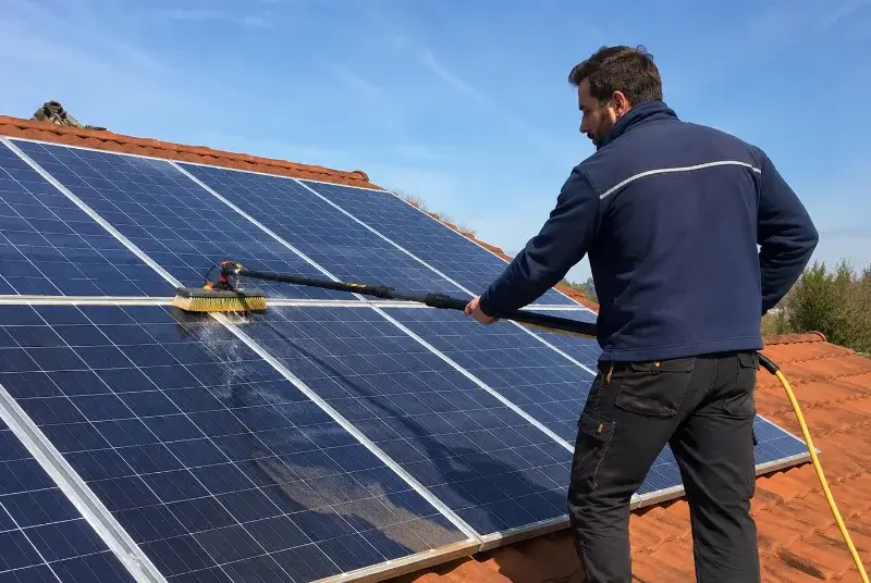 Nettoyage et entretien de panneaux solaires à Saint-Pierre-le-Vieux
