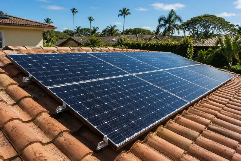 Installation de panneaux solaires à Saint-Pierre-le-Vieux